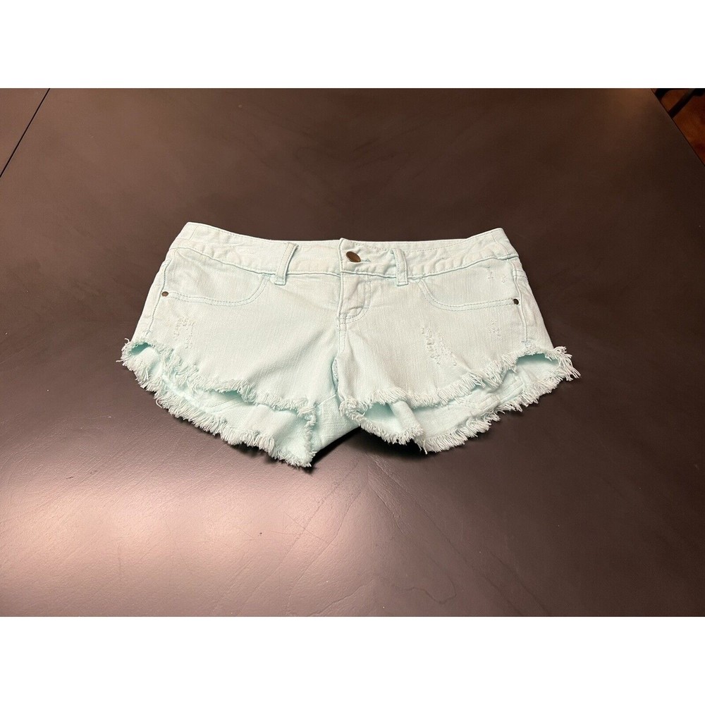 Billabong laneway denim shorts raw hem size 1 mint